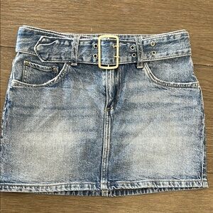H&M Denim Skirt with Stylish Belt